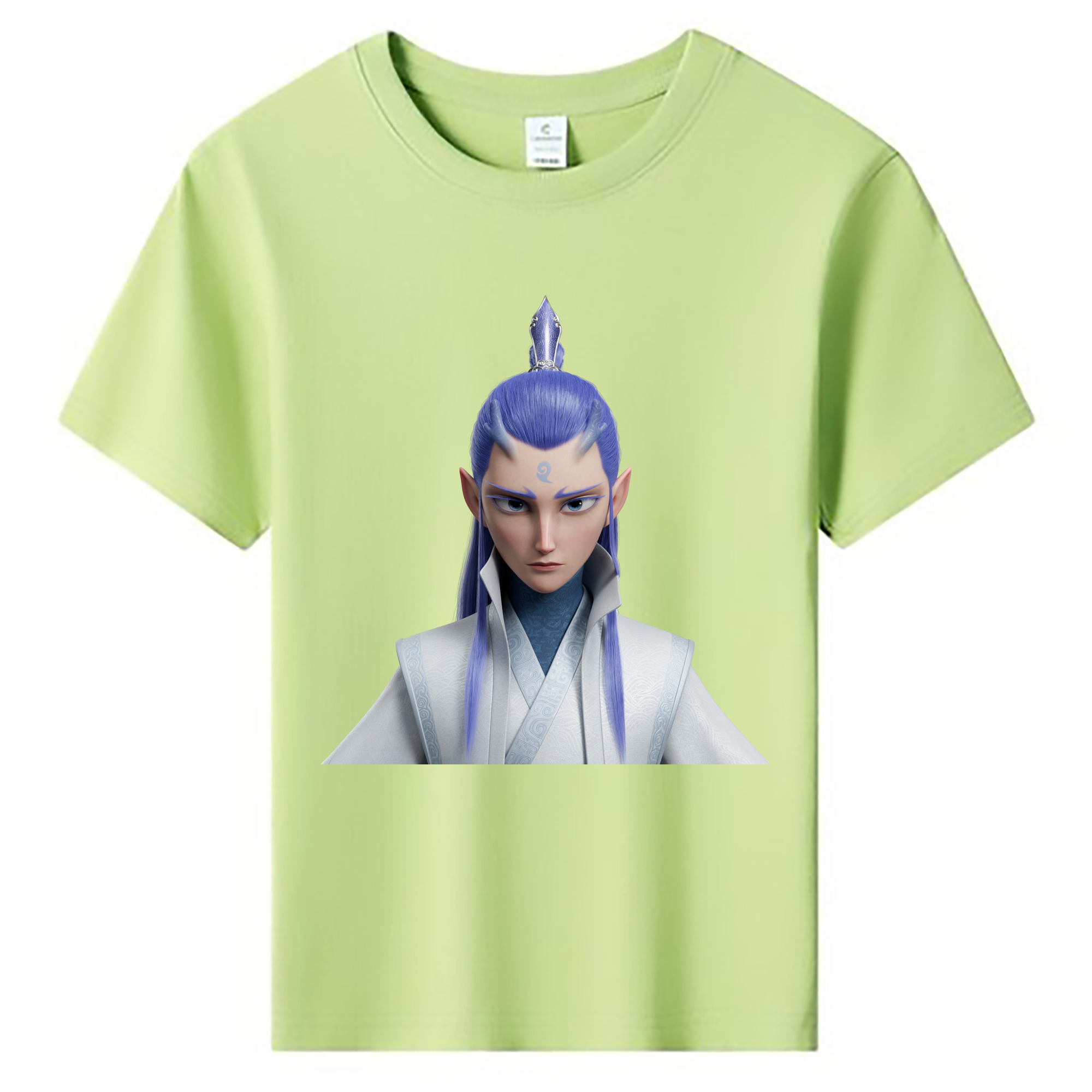 （画像用） Ne Zha 2 ナタ 魔童の大暴れ 綿100％キッズTシャツ（フロントプリント）